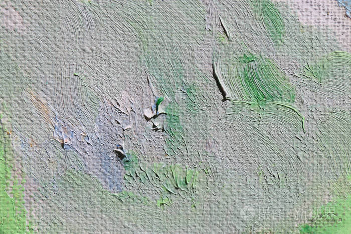 油画颜料在床单上.抽象艺术背景.粗毛织物纹理.油漆的笔触