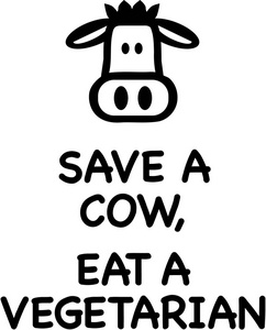 保存一只牛，吃一个素食主义者