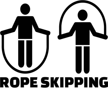 时尚跳绳人标志概念的白色背景从人收藏.