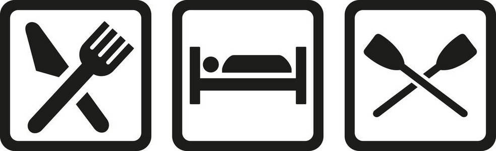 划船吃睡眠图标