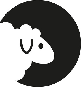徽标剪影插图黑色绵羊剪影剪贴画白色背景一套绵羊剪影绵羊剪影符号