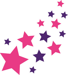 粉色和紫色星星