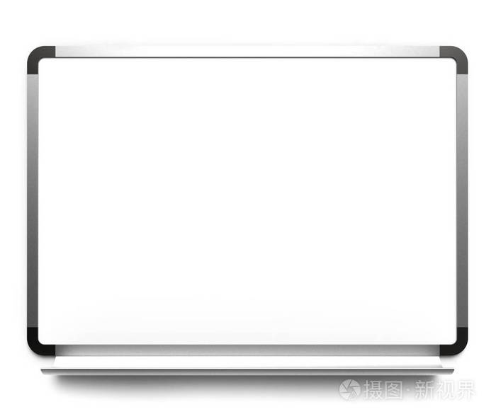 白色背景上的白板