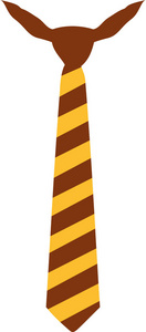 褐色和黄色条纹的领带