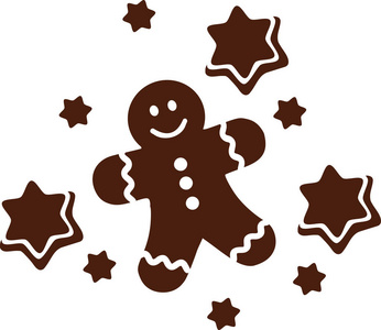 姜饼人饼干的星星