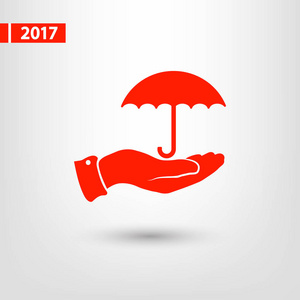 伞，手形图标
