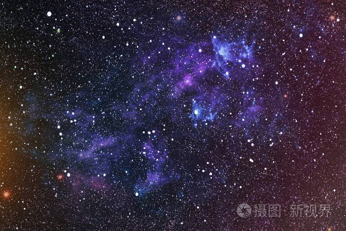 照片 蓝色的黑暗夜空有多的恒星.银河在空间背景.jpg