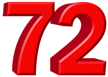 anniversa阿拉伯文数字 72, 七十二, 从中提琴的花, 被隔绝在白色背景