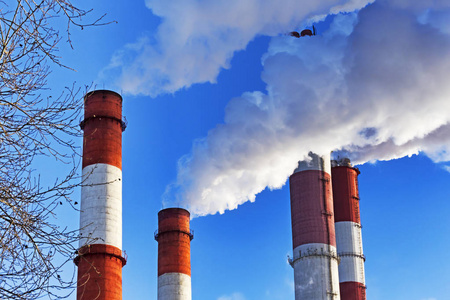 发电厂烟囱图片
