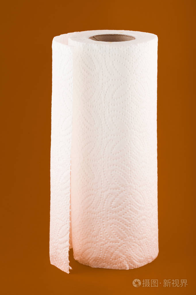 孤立在白色背景上的纸毛巾