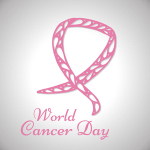 世界癌症日背景。矢量图