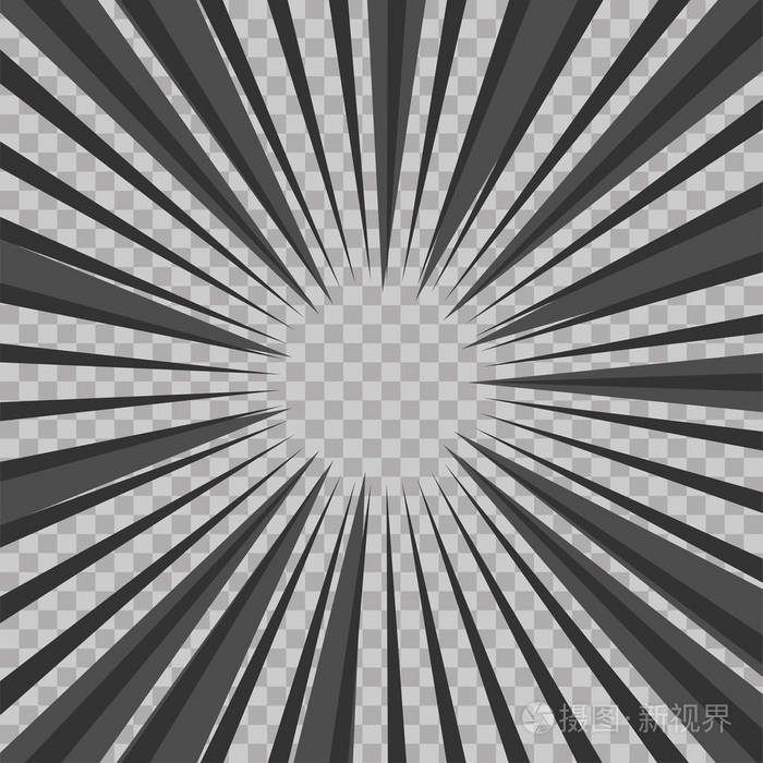 明亮的黑白色灯条爆裂.flash 射线爆炸发光.漫画卡通英雄战斗印花