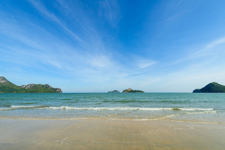 马纳欧湾湾海滩在巴蜀府，泰国