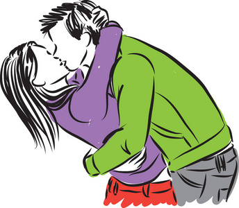 接吻的图片图片