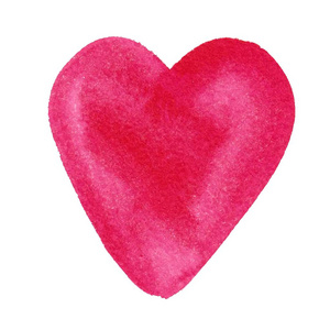 矢量分离水彩红色的心，情人节的天设计元素