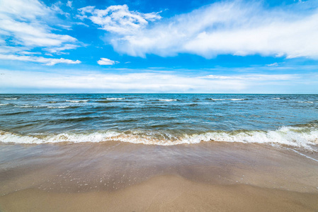 美丽的大海沙滩景观，海岸，海浪