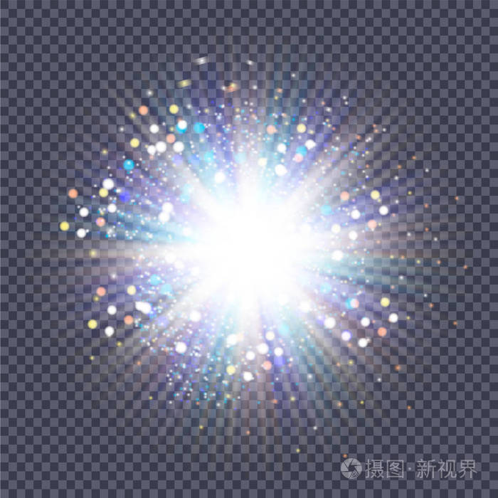 光的发光效果.闪闪发光的星芒