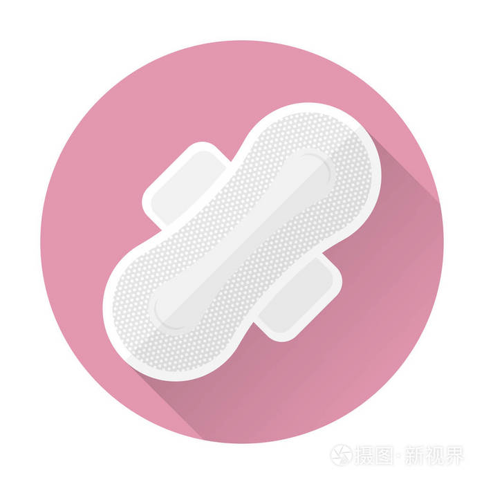 矢量图标的女性卫生护垫女性的插图