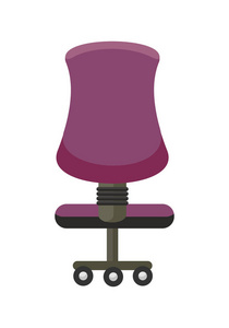 紫色的办公室椅子上图标