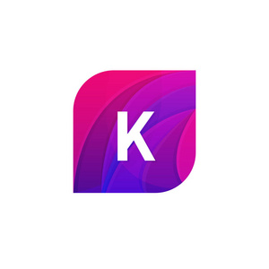 抽象的创意网页图标 K 公司标志字母徽标矢量 des