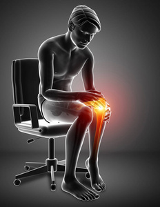 男性膝关节疼痛图片