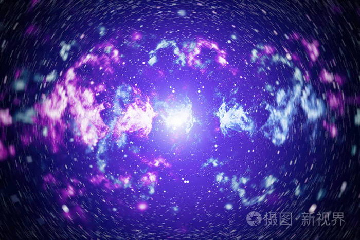 银河系的宇宙微波背景.明星灰尘和小精灵粉尘闪光空间背景