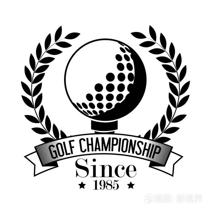 高尔夫俱乐部体育图标插画-正版商用图片0wzktf-摄图新视界