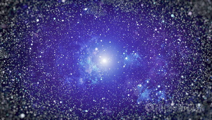 银河系的宇宙微波背景.明星灰尘和小精灵粉尘闪光空间背景