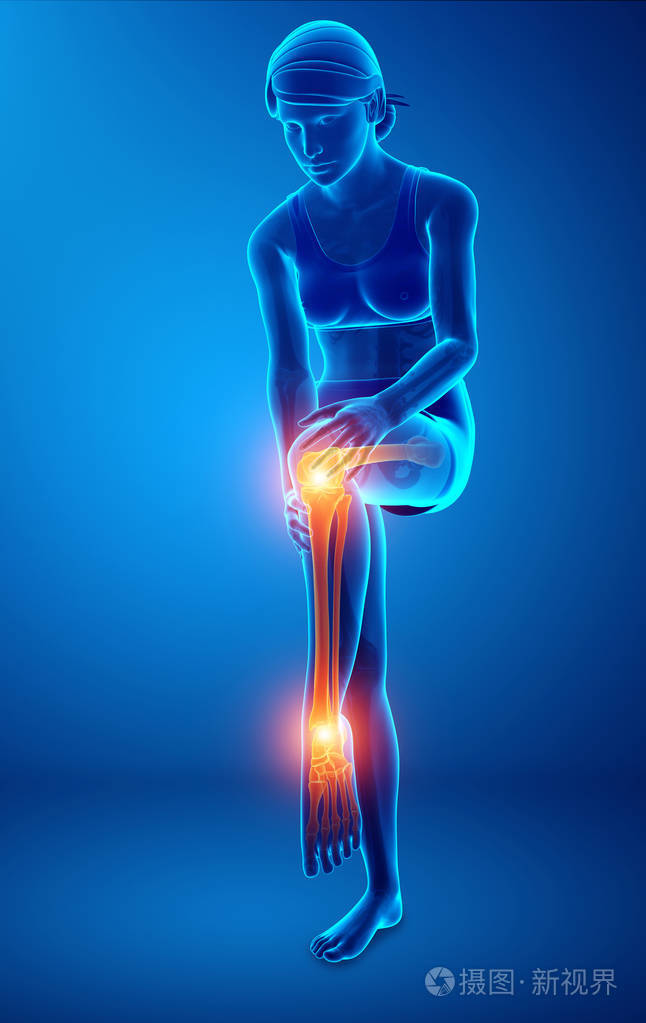 男性的腿关节疼痛