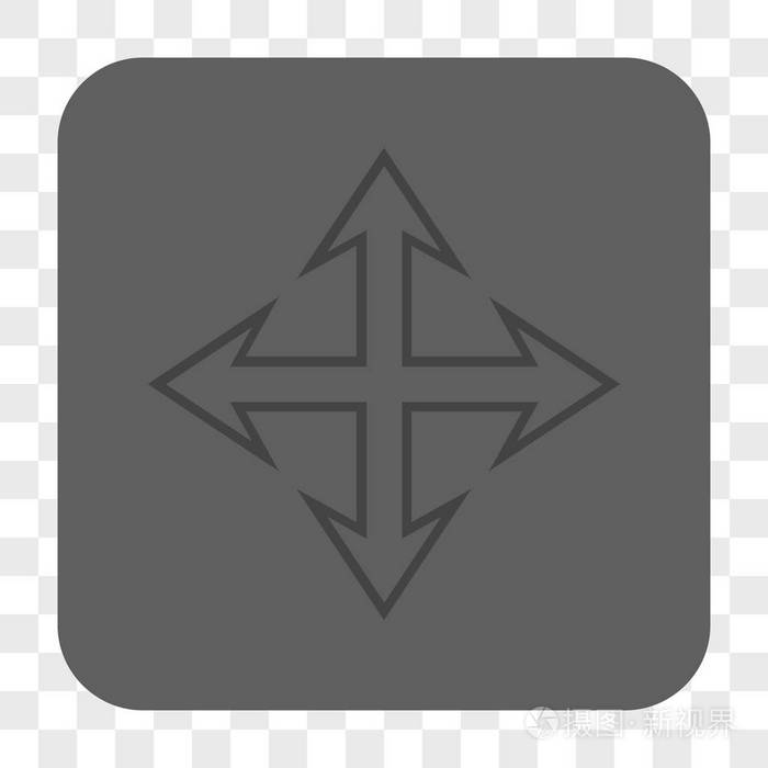 展开箭头圆形方形按钮