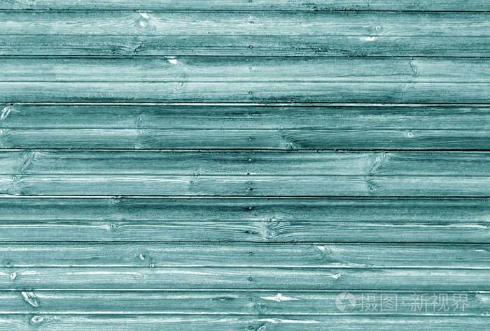 青色的颜色木墙纹理