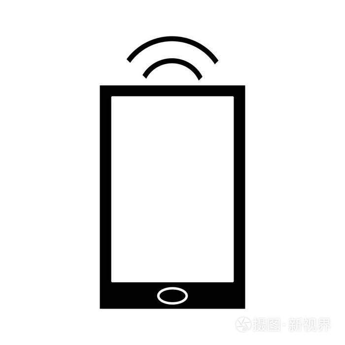 剪影智能手机互联网连接数字设备