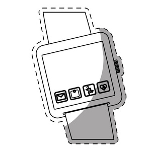 白色象征 smartwatch 与应用