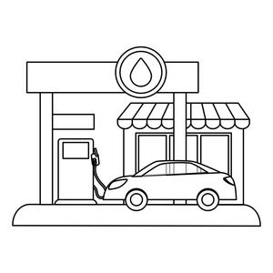 形加油站燃料汽车照片