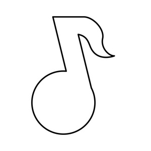 白色音乐符号图标设计