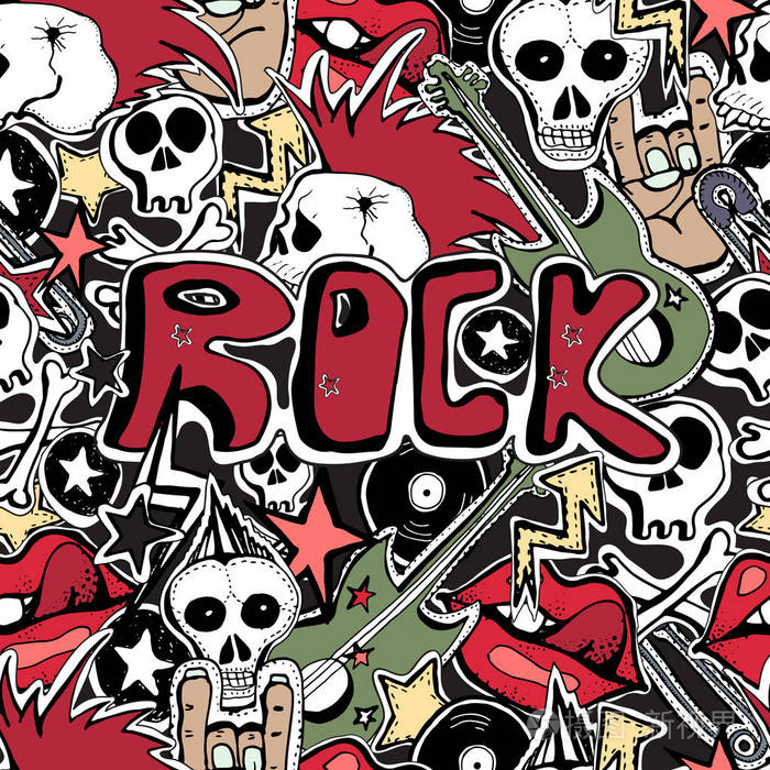 矢量无缝钢管模式朋克摇滚抽象背景