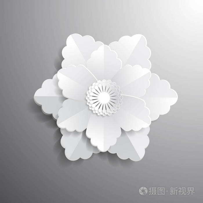 折纸花很漂亮矢量