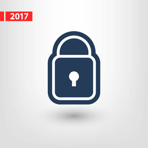 锁形图标,矢量图.平面设计风格照片