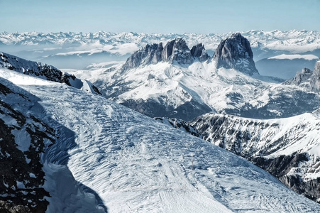 意大利多洛米蒂山滑雪场