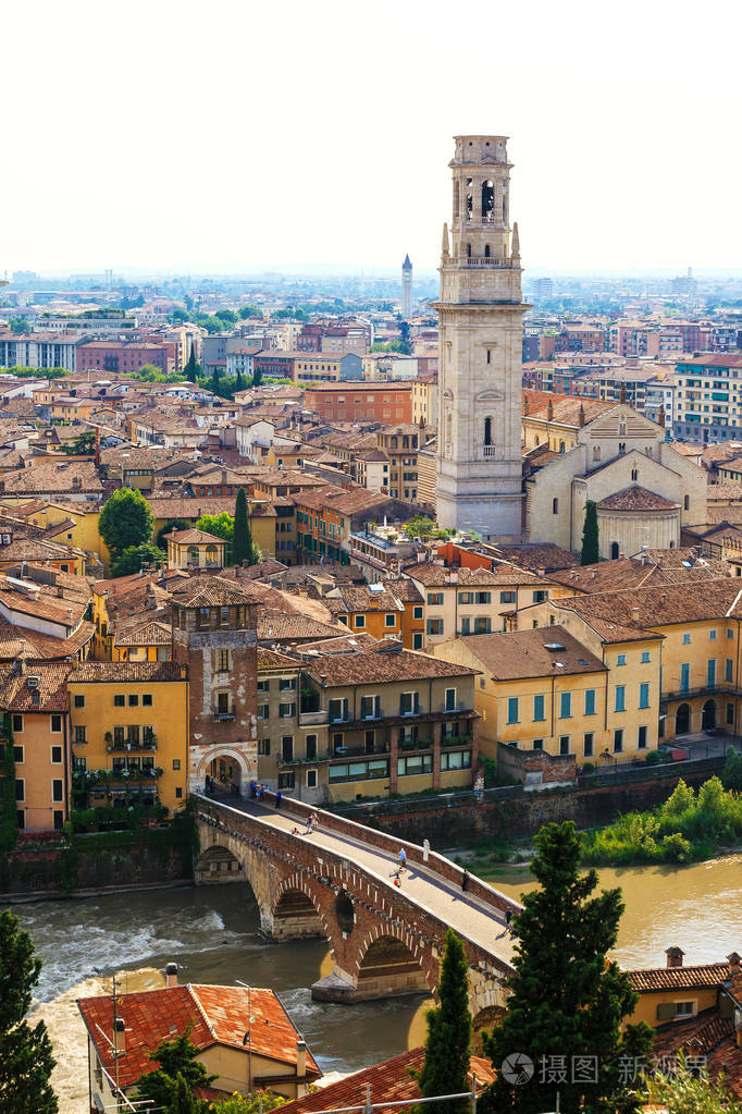 鸟瞰,维罗纳小镇上