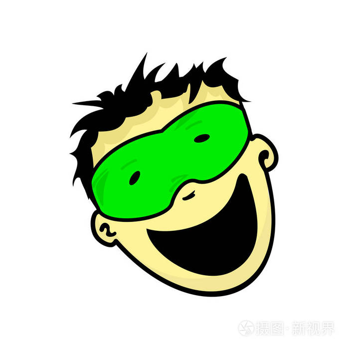 年轻蒙面超人的表情