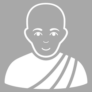佛教和尚平面矢量图标