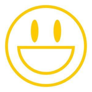 黄色图标微笑的面孔照片