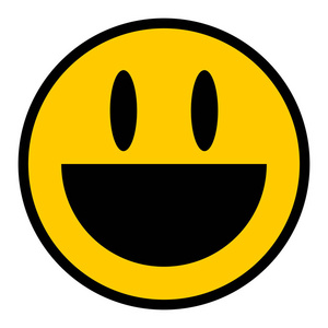 微笑的脸平面样式的笑脸图标人群中的微笑的表情符号.