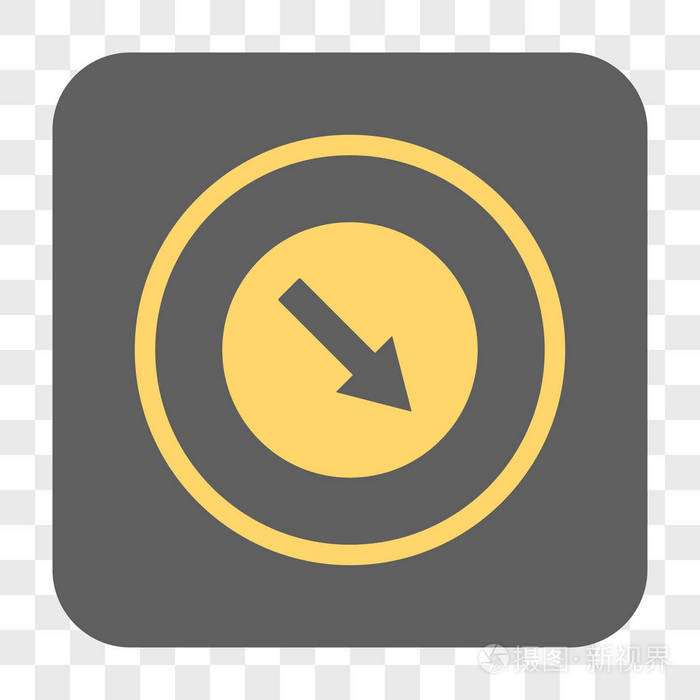 右下角圆形的箭头圆形方形按钮