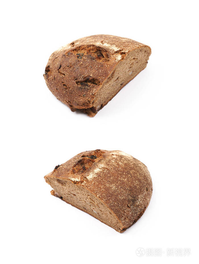 半块面包面包孤立