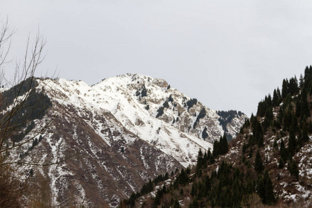 白雪覆盖的山峰