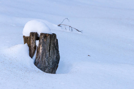 堆在雪地里