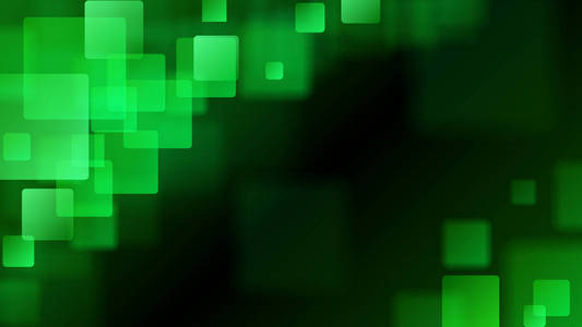 绿色抽象背景的模糊方块