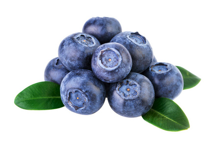 堆栈的蓝莓隔离在白色与剪切路径